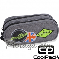 Cool Pack Clever Несесер с два ципа Badges Grey B65052 Cool Pack Clever Несесер с два ципа Badges Grey B65052